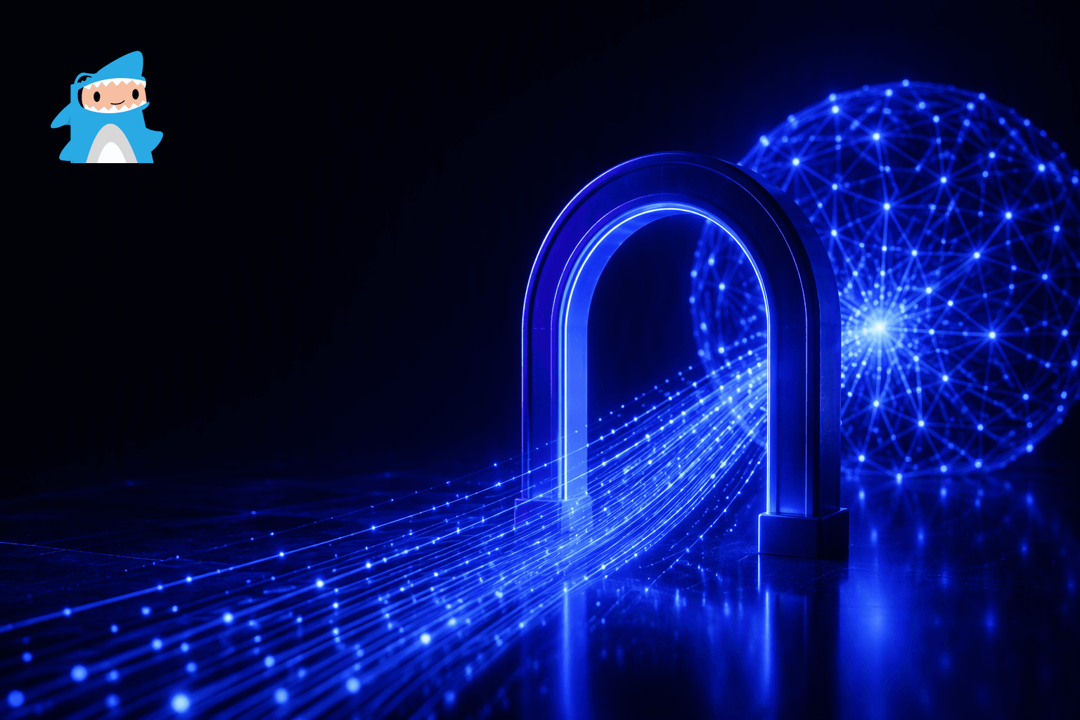 Abstract indigo glow on a dark background representing the Ploy AI gateway