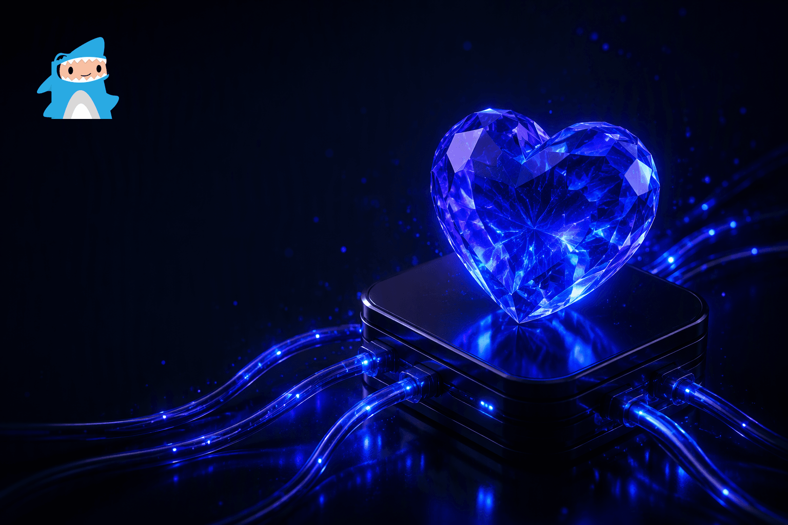 Abstract indigo glow on a dark background representing a Ploy versus Lovable comparison